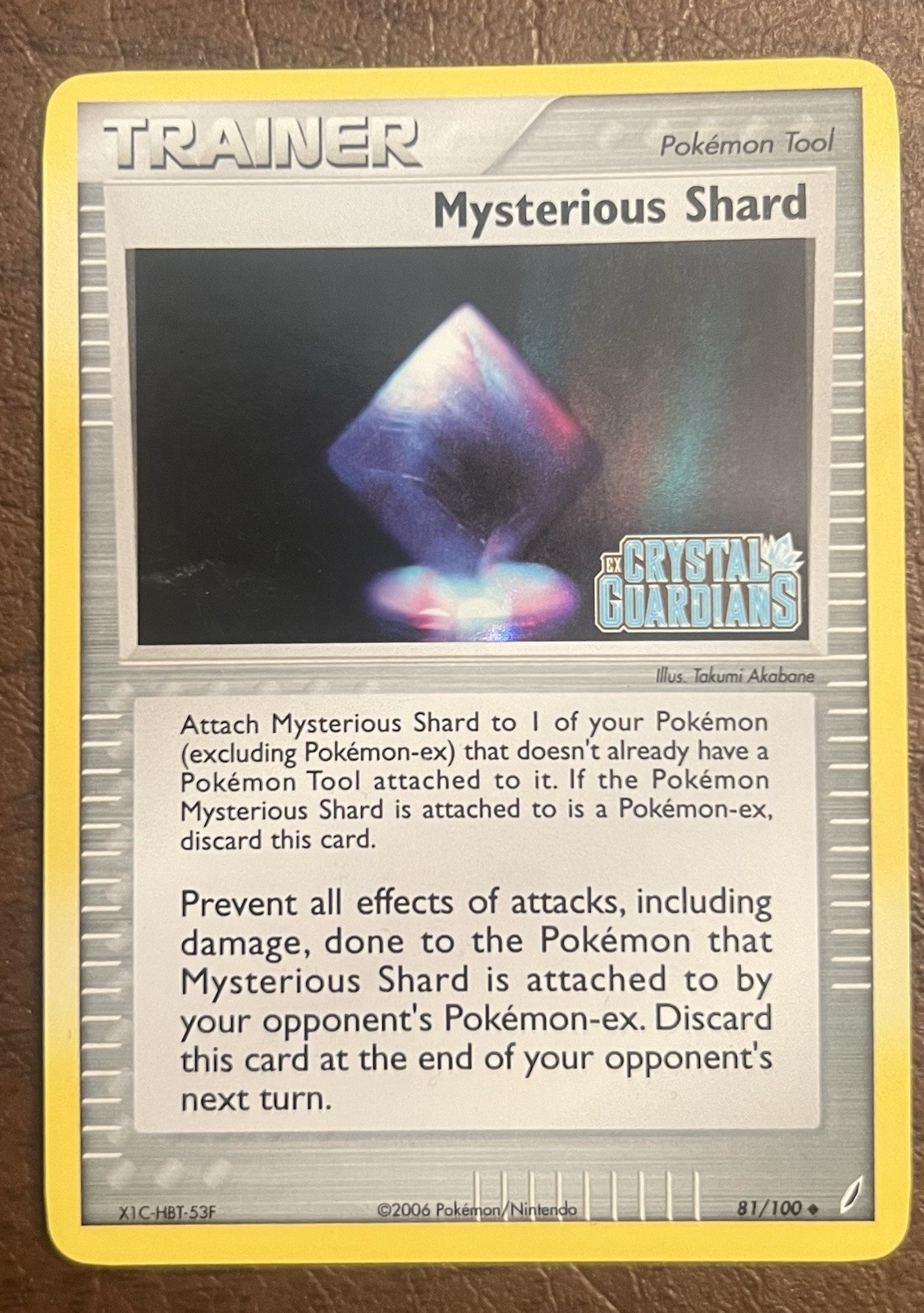 Mysterious Shard 81/100 Holo Stamped EX Crystal Guardians Pokemon Card TCG