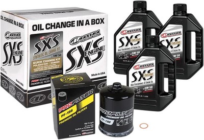 Maxima Synthetic Quick Oil Change Kit w Filter 5W50 Polaris RZR Trail 900 15-22