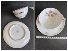 Vintage Kaffeetasse zur Erstkommunion mit Unterteller + Stempel