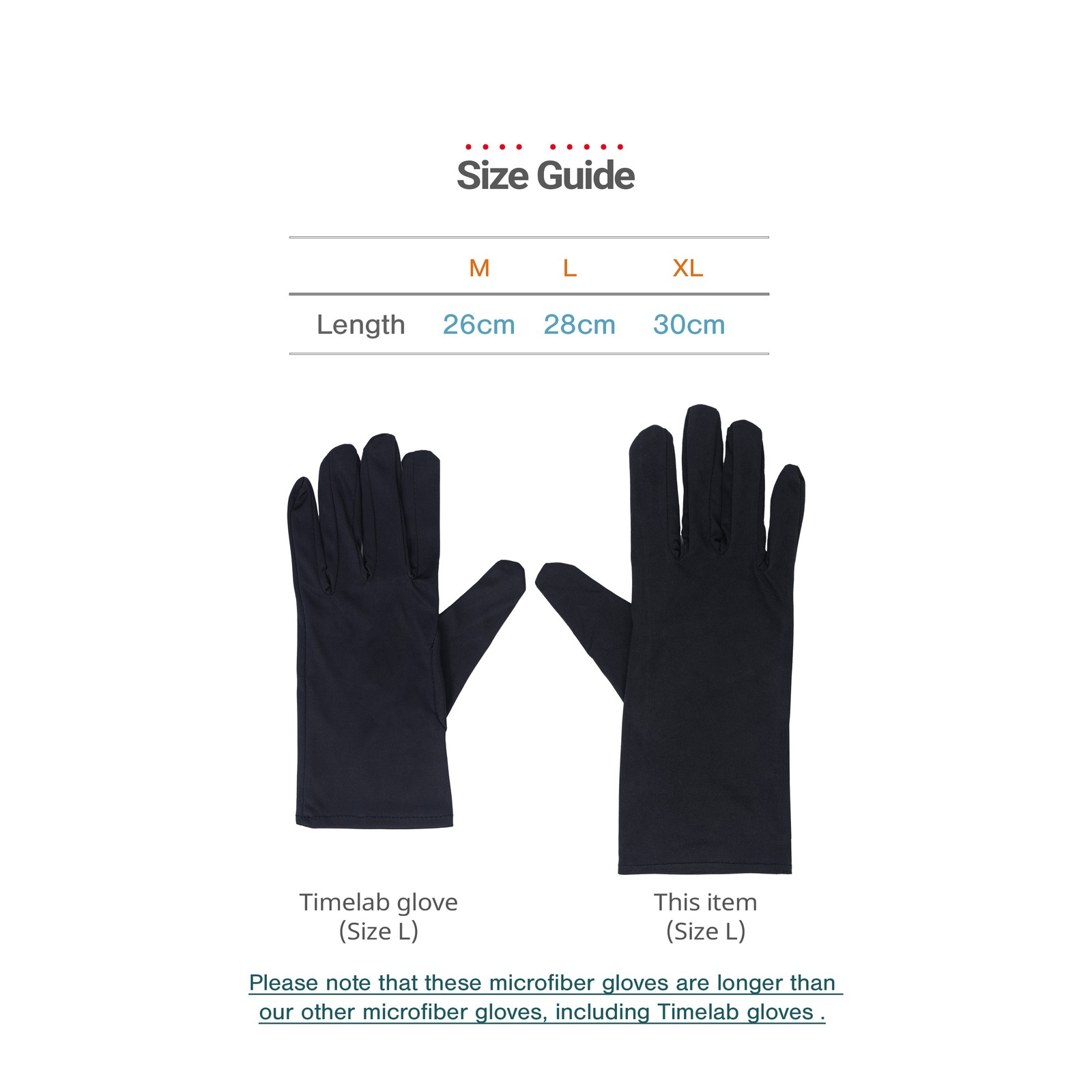 SOUTH KOREAN Microfiber Watch Jewelry Collectibles Handling Presentation Gloves