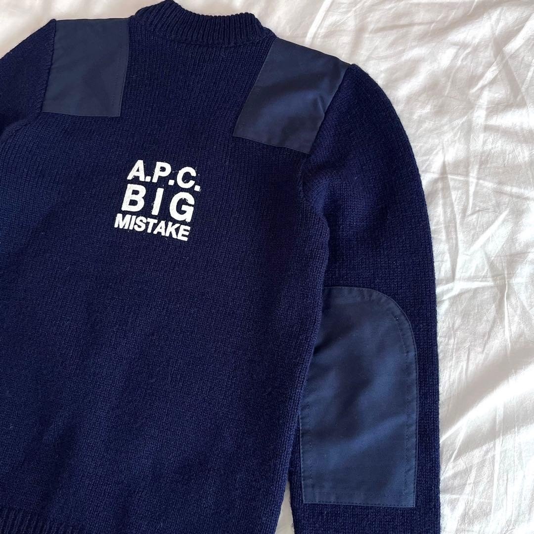 Rare *APC command sweater knit pullover back logo… - image 1