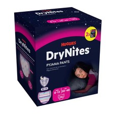 Image of Huggies DryNites Bedwetting Pyjama Nappy Pants Girls Aged 8-13 26 pants