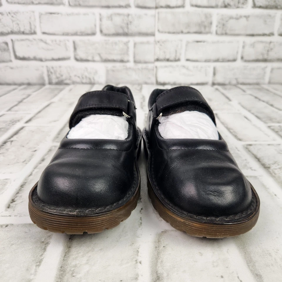 Dr Martens Maccy Mary Jane Girls US 12 UK 11 Black Leather Classic Shoes 6485 - Image 2 of 4