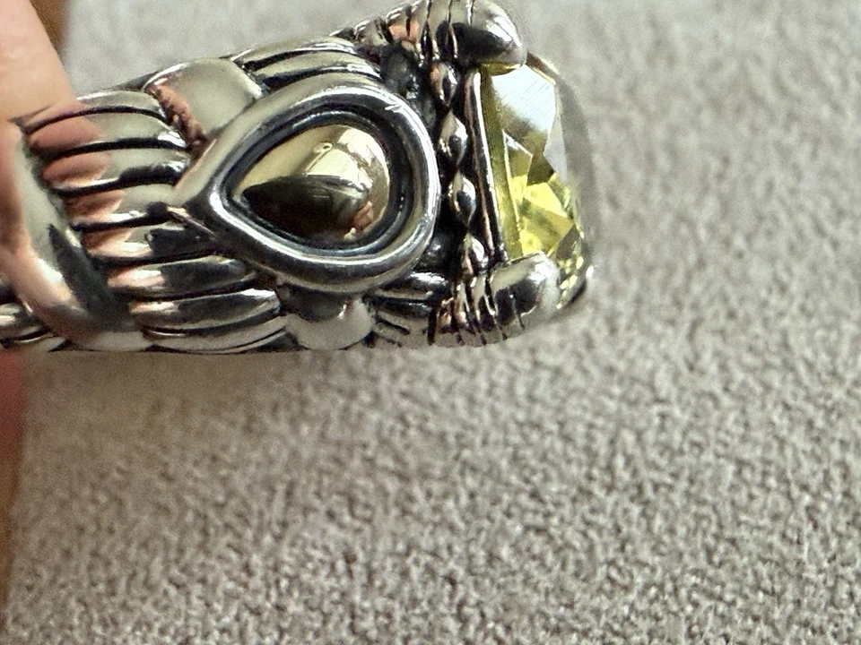 Anillo de citrino Jai de John Hardy de plata de ley y detalles de 14 k 5,25 Foto 4 de 4