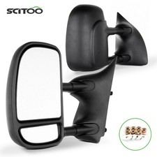 Pair Towing Mirrors Black Side View For 1999-2007 Ford F250 Super Duty Truck Pair Towing Mirrors Black Side View For 1999-2007 Ford F250 Super Duty Truck