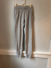 Champion Sweat Pants Men’s Size S Drawstring Gray Adjustable Waist Pocket Logo