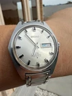 Vintage Seiko Lord Matic 5601-9000 Silver Sunburst Automatic Mens Raised Indices