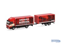 Herpa Colonia Mercedes Benz Atego 13 Koffer-HäNgerzug 319744