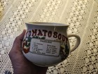 Vintage Ceramic Soup Stew Mug Bowl Cup with Handle Tomato Soup Recipe Cream Red — photo 9