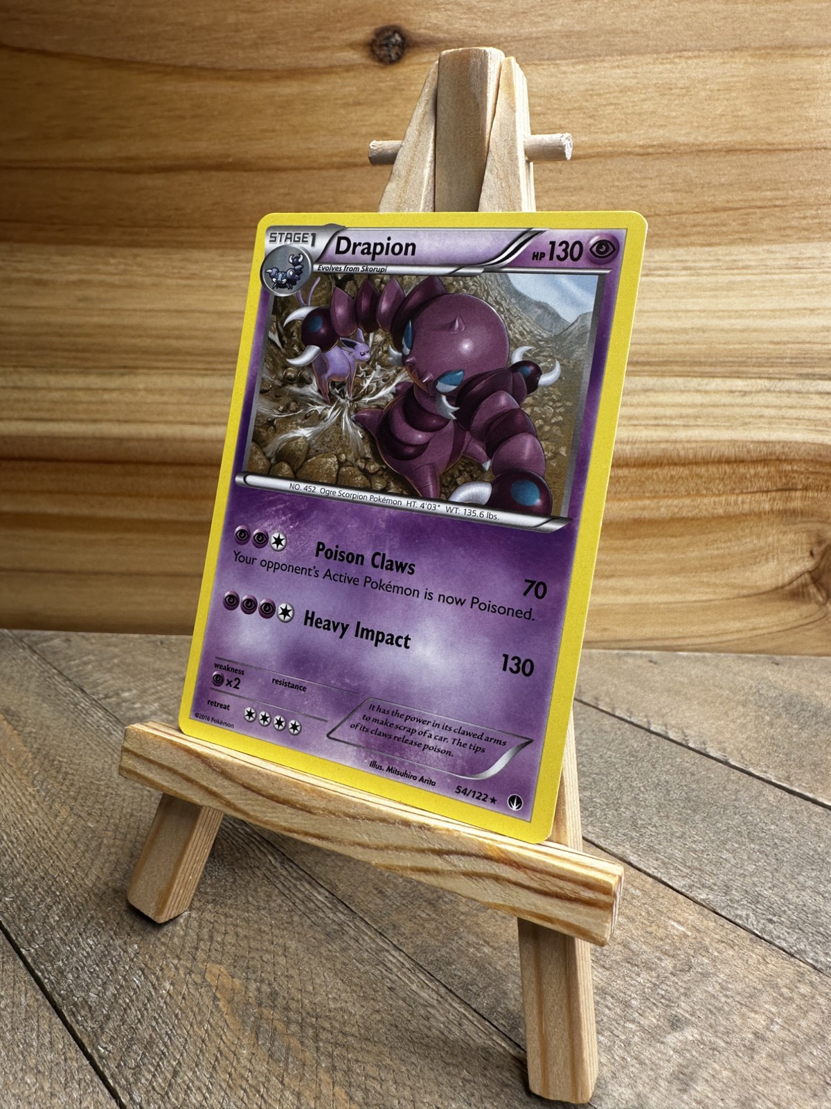 Pokemon XY - BREAKpoint Rare Drapion #54/122 Lightly played
