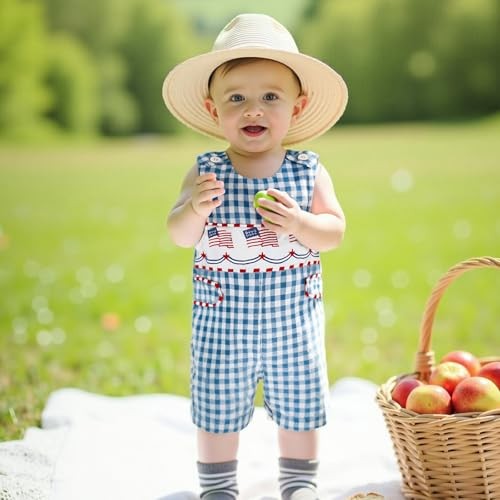 Mein erster 4. Juli Baby Junge Mädchen Outfit Neugeborene 12-18 Monate amerikanische Flagge a - Bild 3 von 8