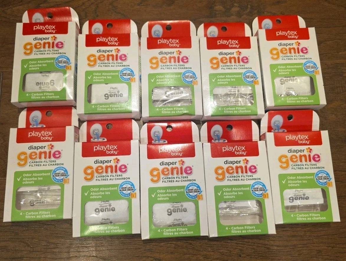 Lot Of 10 Playtex Carbon Filter 4 Pack Refills for Diaper Genie Diaper 40 Total