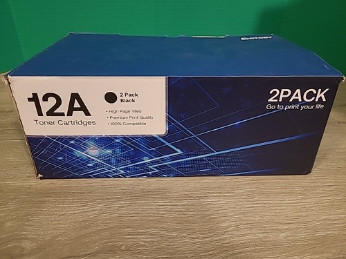 Laserjet 12A Toner 2 Pack Black New Sealed - Same As Q2612D HP Print Cartridges - Picture 3 of 4