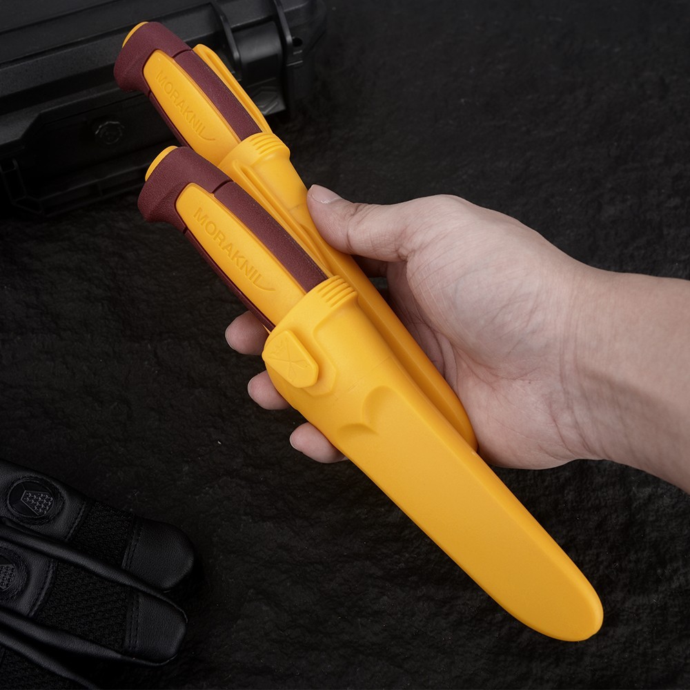 2PCS Morakniv Craftline Basic  Red and yellow Camping Knife