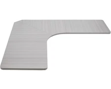 VIVO Dark Gray 71 x 71 inch Curved Corner Table Top for Sit to Stand Desk Frames