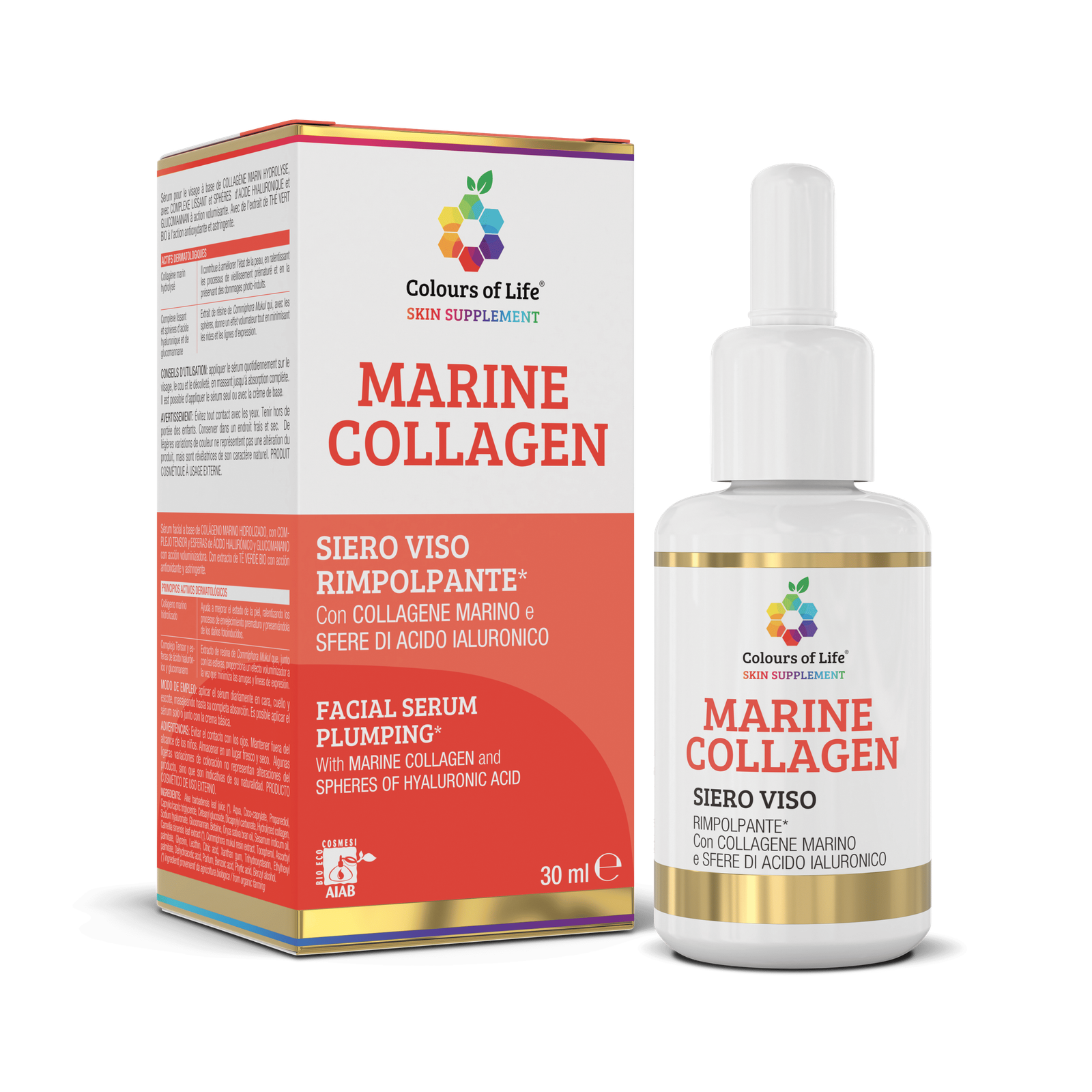 Siero Viso Marine Collagen 30ml Colours Of Life Skin Supplement