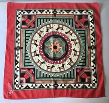 Southwest/Aztec Vibrant Cotton Bandana Handkerchief/Hankie USA Vintage RN 13960
