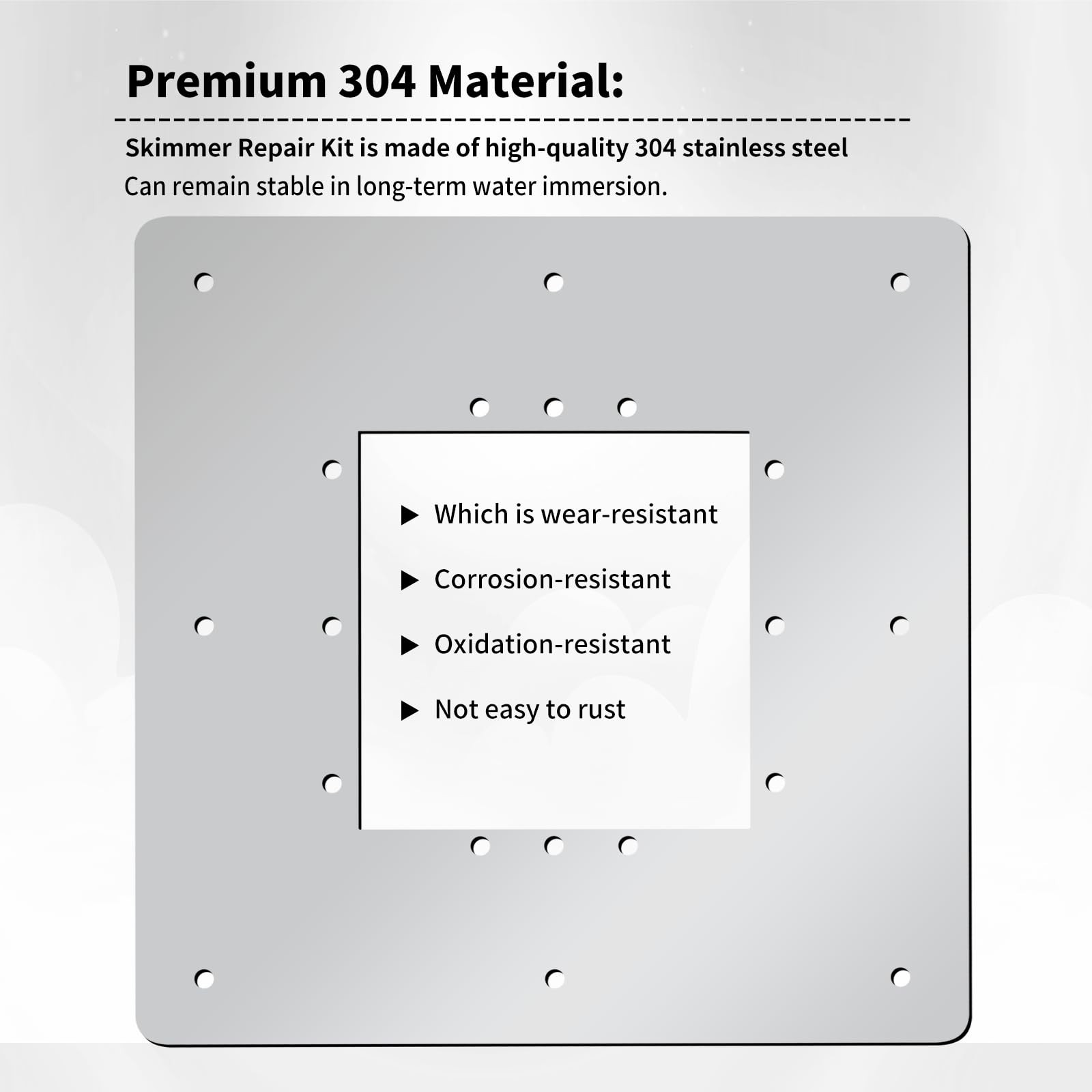 Standard Pool Skimmer Repair Kit 304 Stainless Steel 12.5" W 12" H Compatible...