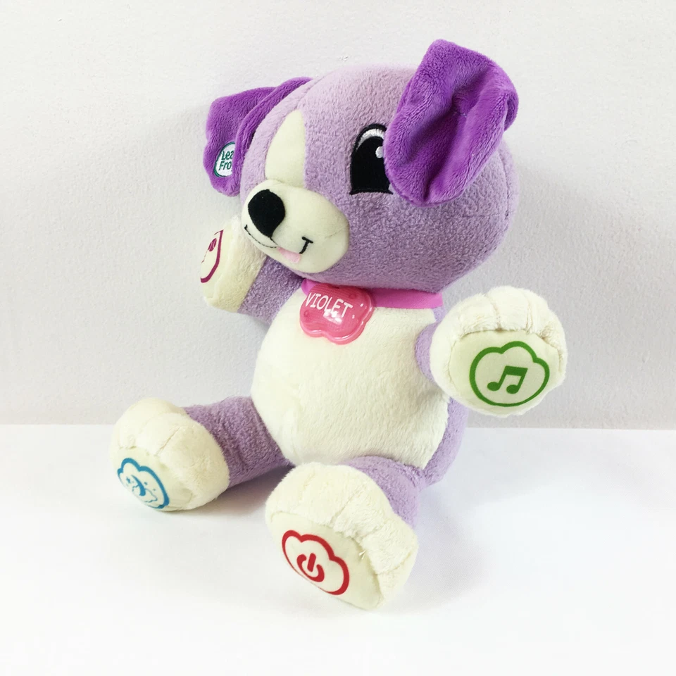 Pelúcia interativa para cachorro A26 Leap Frog My Pal violeta! Brinquedo de pelúcia Lovey 13" - Imagem 2 de 4