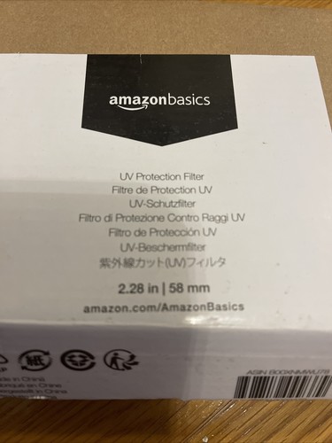 Amazon Basics UV Protection Filter 2.28 in. 58 mm. 1 Piece - Picture 2 of 2