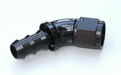 45 Degree Full-Flow -10 AN 10 Push Lock Hose End Fitting Adapter