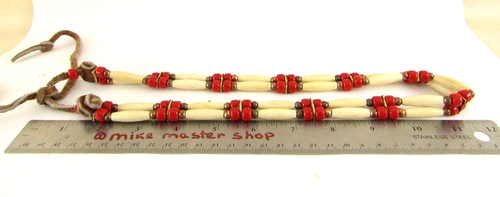 Deer Bone Choker Tribal Native Hand-Made Unique - Picture 6 of 7