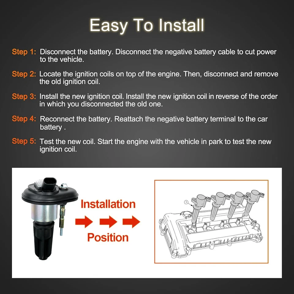 6X Ignition Coils+Spark Plugs for Chevy Trailblazer GMC Canyon Envoy Buick UF303 - Imagem 4 de 4