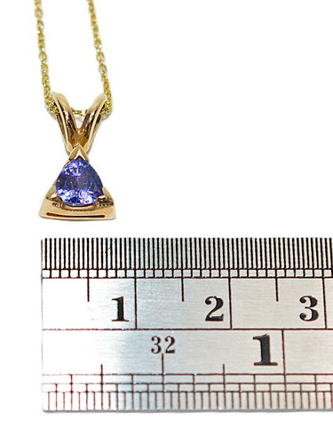Collar LeVian Tanzanita Natural Oro 14K .72ct Colgante Collar Piedra Natal - Imagen 9 de 11