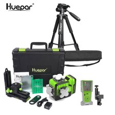 HUEPAR 3 x 360° Grüner Kreuzlinienlaser Las...