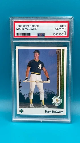 1989 Upper Deck #300 - Mark McGwire Oakland Athletics PSA 10