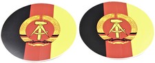 DDR NVA MdI 2x Aufkleber Abziehbilder Hoheitszeichen Emblem Fahrzeug SELTEN 3657