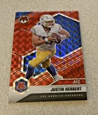 2021 Panini Mosaic AFC Red Prizm #224 Justin Herbert Chargers
