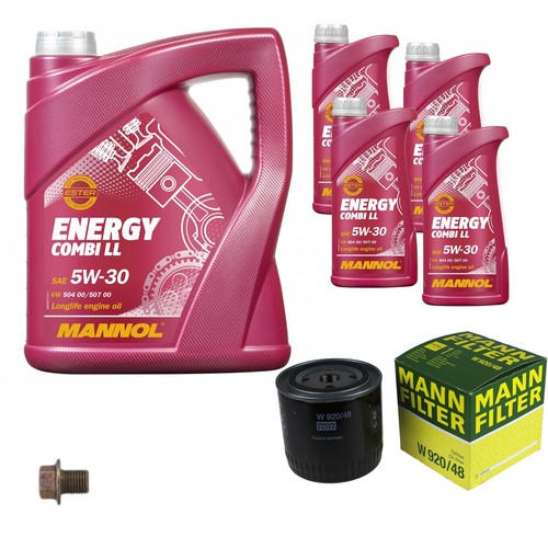 5L MANNOL 5W-30 Combi LL MANN-FILTER Filterpaket Für VW Polo 6R_ 1.4 Bi-Fuel