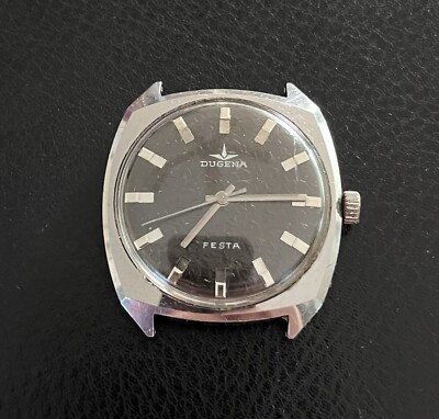 DUGENA Day/Date Stainless Steel Watch 35,50mm