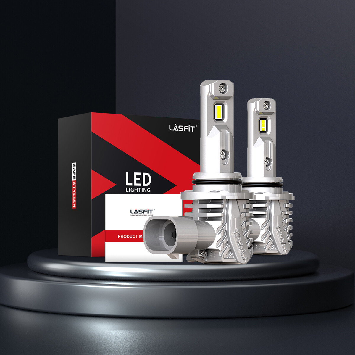 LASFIT 9005 LED Headlight Bulb Conversion Kit High Beam White Super ...