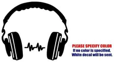 DJ Headphones Vinyl Decal Sticker Car Truck window Bumper Various Sizes