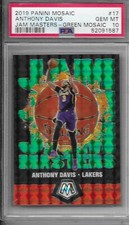 2019-20 Mosaic Jam Master Green Prizm- Anthony Davis PSA 10 Lakers!