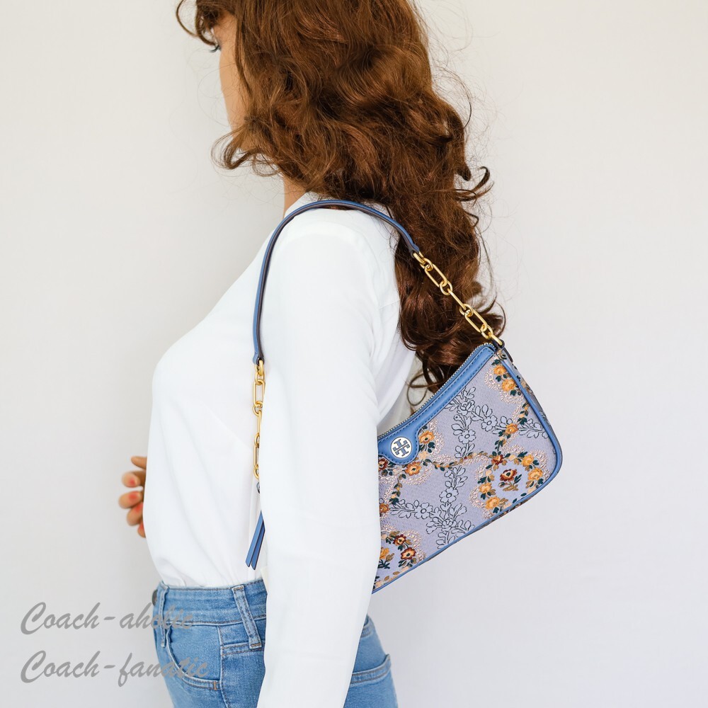 トートバッグ Tory Burch FW25 Shoulder bags (176060 200) NWT Tory Burch 86604 T Monogram Brocade Shoulder Bag