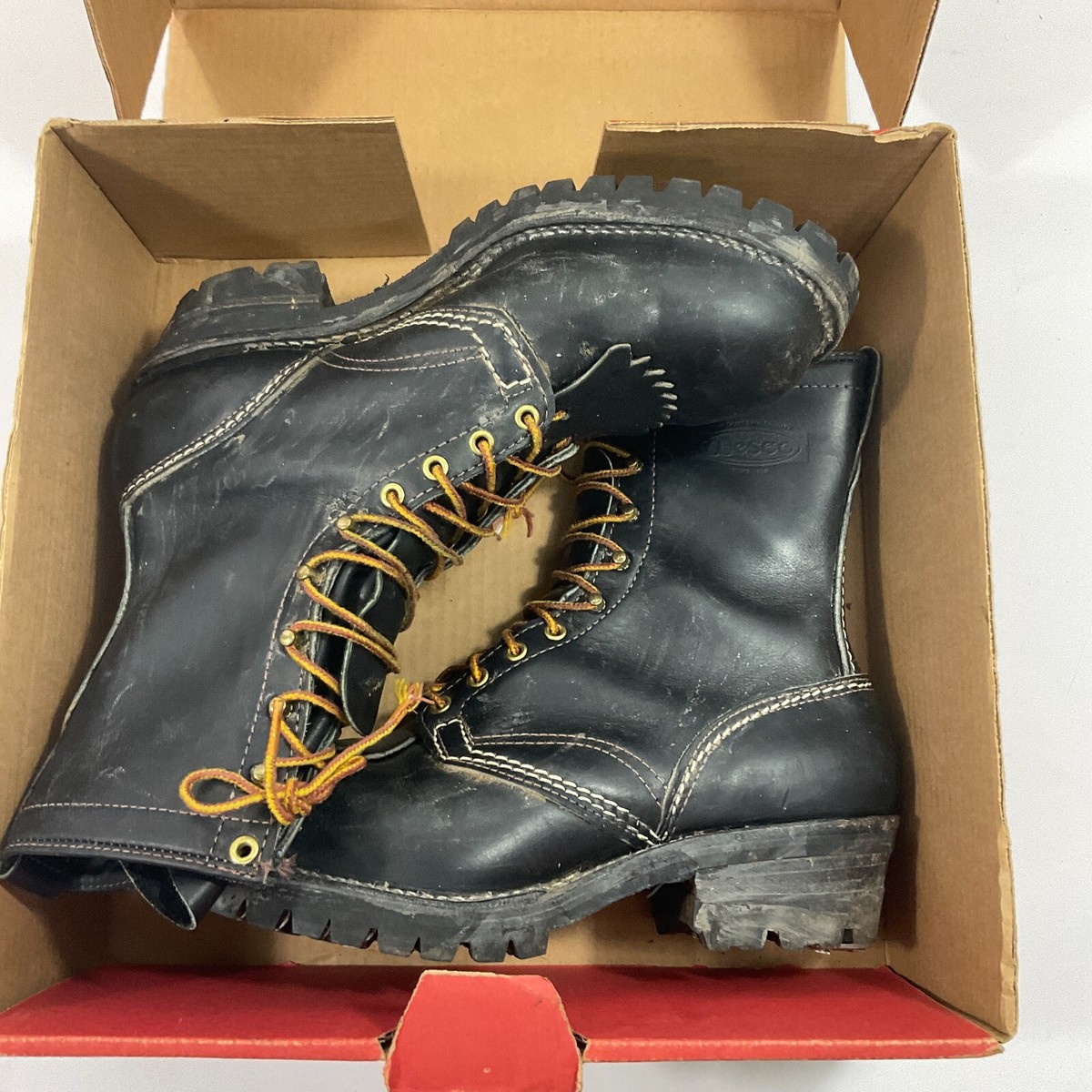 Wesco Jobmaster Steel Toe Black Leather Boots With + Kiltes Wesco Jobmaster Steel Toe Black Leather Boots With + Kiltes