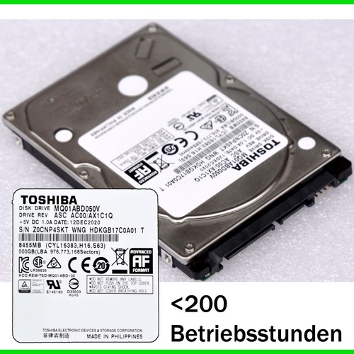 500GB2,5" 6,35CM SATA S-ATA HDD FESTPLATTE TOSHIBA MQ01ABD050V 77mm FLACH M701