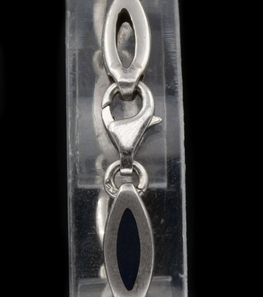 925/- Silberarmband mit Lapislazuli, 19 cm lang ⭐⭐⭐⭐⭐ - Bild 2 von 2