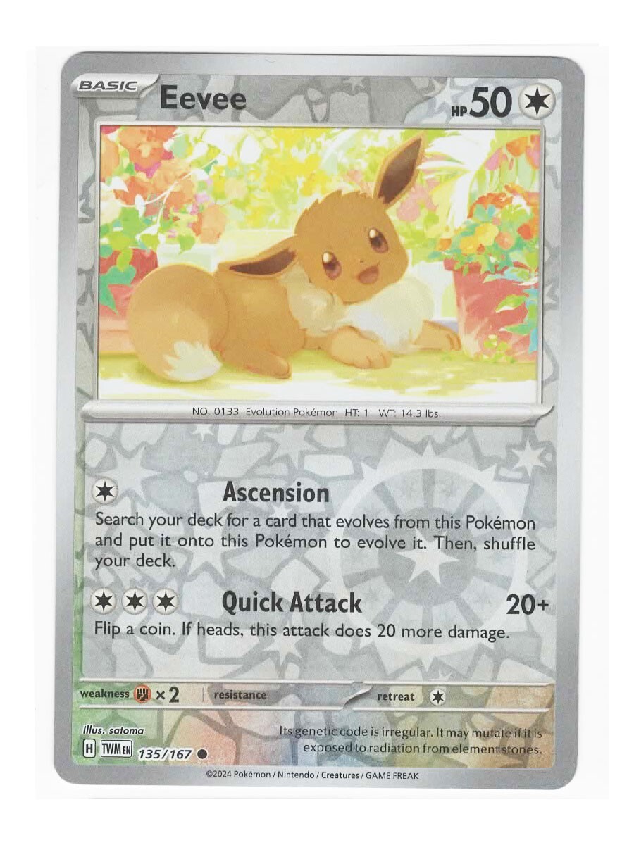 Pokemon - Eevee 135/167 - Twilight Masquerade Reverse Holo Foil
