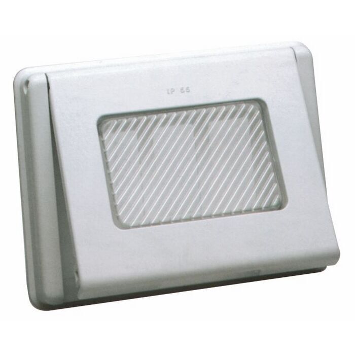 Placca autoportante con sportello IP55 per Cassetta da Parete 3 Posti col.Bianco