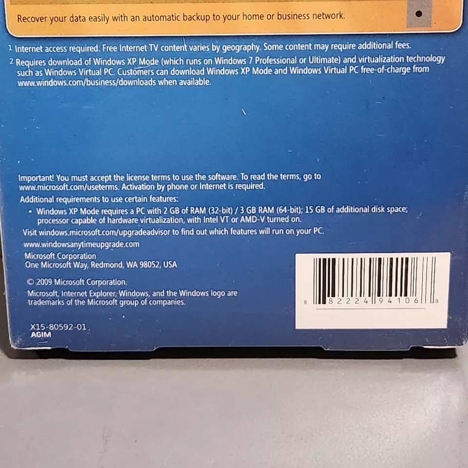Microsoft Windows 7 Home Premium to Professional Anytime Upgrade PC NEW SEALED - Image 4 of 4
