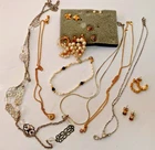 Costume Jewelry LOT of Vintage Wearable Necklaces Earrings Bracelets Rhinestones