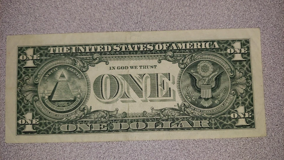 VERY Cool Fancy Serial Number 1$ Dollar Bill 6 of Lady Lucky 7's Super Unique - Image 4 of 4