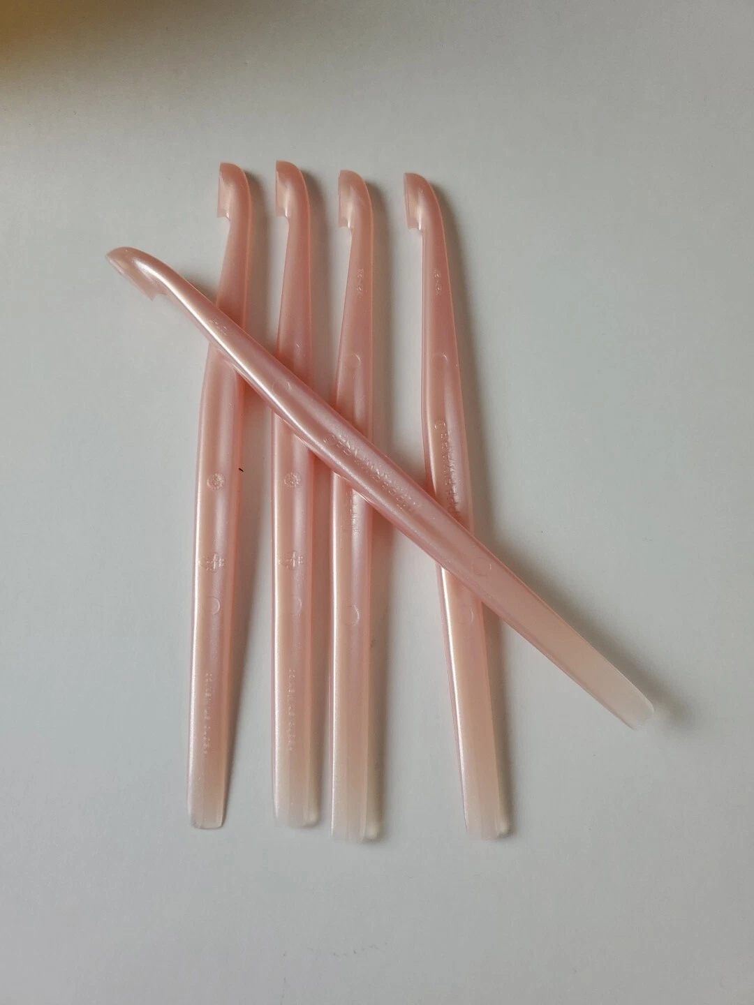 Tupperware Citrus Peelers Pink Pearl Color Oranges Lemon etc Set of 5 Peeler