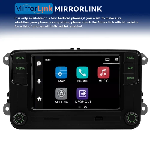 6.5" NONAME RCD360PRO 187B Für VW SKODA Grün Licht CarPlay Android Auto Radio - Bild 14 von 18