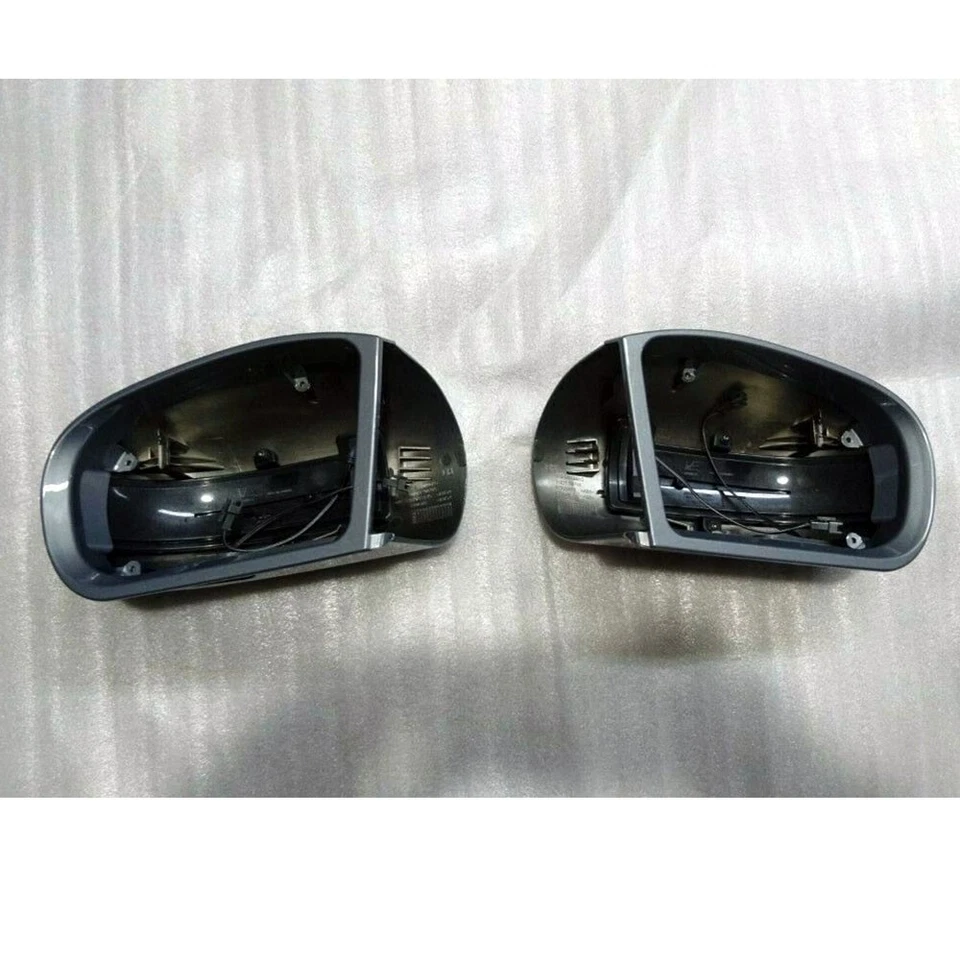 Unpainted Fit For Mercedes Benz W211 4D 5D Side Mirror Cover With LED 02-05 E320 Foto 3 de 4