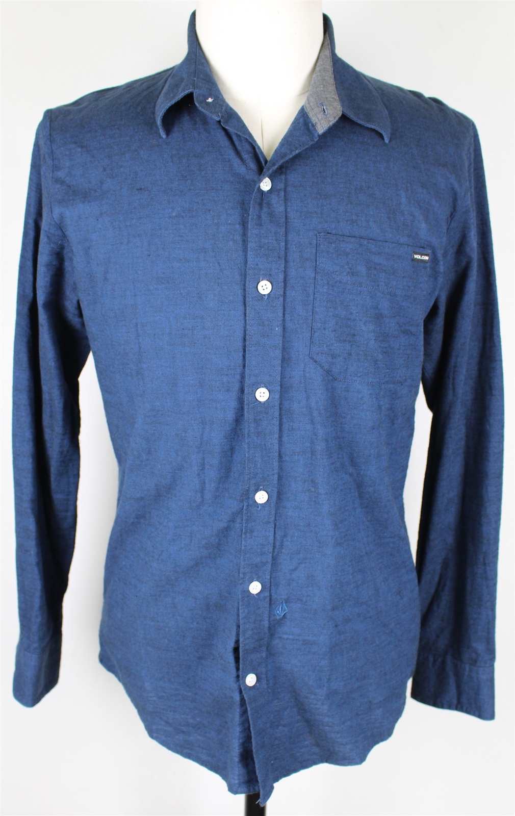 Volcom Mens Pedro Blues Button Up Long Sleeve Shirt